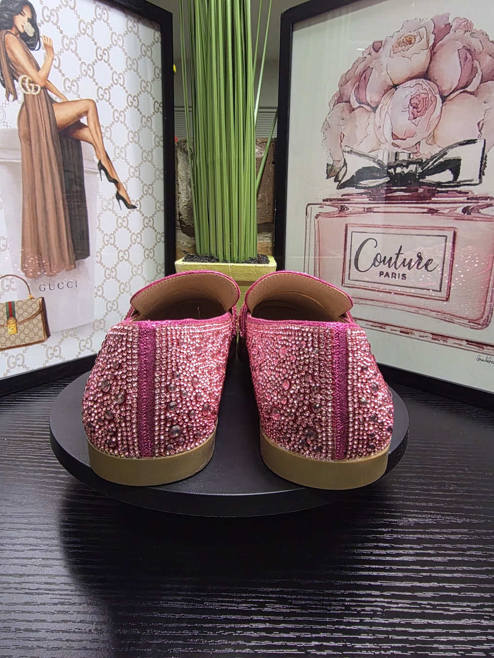 Sugar Pink Crystal Embellished Loafers - Picture 5 of 8